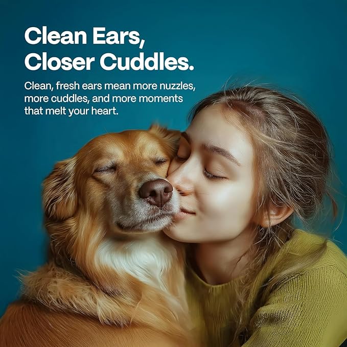DOCO Dog Ear Cleaning Wipes (100 Count) | Finger Ear Wipes for Dogs & Cats with Eucalyptus, Chamomile & Aloe | Gently Clean, Itchy Ears, Soothes & Deodorizes