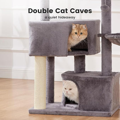 Gardner Pet 41" Cat Tree for Large Cats, Heavy Duty Cat Trees Towers with 3.2in Posts & Washable Top Perches & Replaceable Natural Sisal