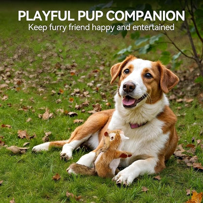 ALL FOR PAWS Squirrel Squeaky Doy Toy, Squirrel Dog Toy for Small Medium Breed, Puppy Fetch Toy with Squeaker, Plush Chew Dog Toy, 5.9 x 4.3 x 2.8 inches, Classic-Chipmunk S