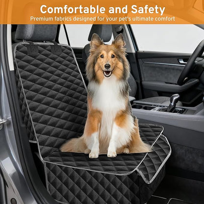 XHRING Dog Car Seat Cover for Subaru Outback Crosstrek Forester 2000-2025 2026 Front Seat Accessories, Waterproof Nonslip Car SUV Seat Cover Pet Front Seat Covers with Side Flaps, Black Grey