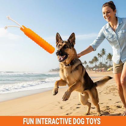 Dog Float Toy - Interactive Training Bumper & Fetching Retrieving Dog Water Toys Dummy Outdoor - Lightweight for Float on the Water Pool Fetch Rope Pet Toys for Small, Medium, Large Dogs