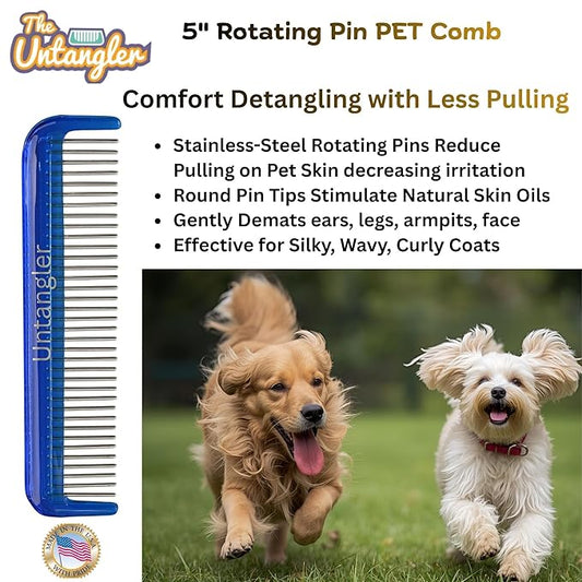Pet Comb (5", Ocean Blue)