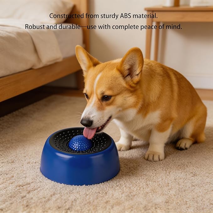 Dog Lick Bowl with Roller Ball, Dog Lick Ball for Dogs,Dog Licking Bowl with Rolling Ball for Pet Slow Eat,Dog Lick Bowl with Ball for Enjoy Eating,Lick&Roll Bowl Focus On Pet Enjoy Meal. (Red-A2)