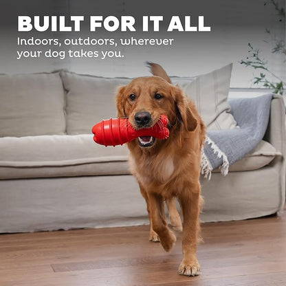 Outward Hound Grunt Fetch Stick Dog Toy, Bunny, Red