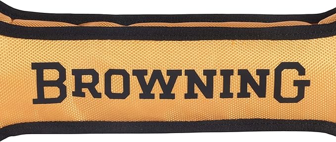 Browning Pet Training Tools, Durable Dog Toys for Tug and Fetch, Canvas Bone (Browning Gold), Small