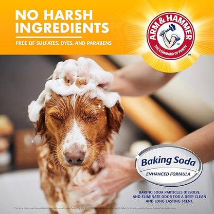 Arm & Hammer for Pets 5-in-1 Dog Shampoo with Conditioner, Deodorizing Oatmeal Dog Shampoo with Aloe, Shea Butter, Baking Soda and Coat Care, Vanilla Sandalwood Scent, 20 Fl Oz
