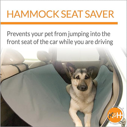K&H Pet Products Car Seat Saver - Pet Seat Cover Protector Standard/Mid-Size Vehicle Gray 54 X 56 Inches