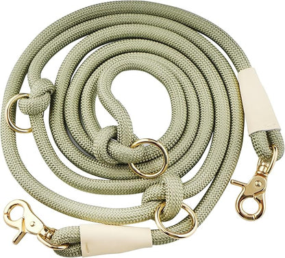8.5ft Multifunctional Hands Free Nylon Rope Waist Dog Leash, Adjustable Shoulder Crossbody Walking Lead