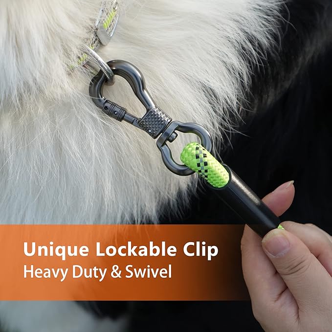 NTR Heavy Duty Dog Leash - 30FT Reflective with Swivel Lockable Hook and Comfortable Padded Handle, Ideal for Walking, Hunting, Camping, Backyard - Suitable for Small, Medium, and Large Dogs