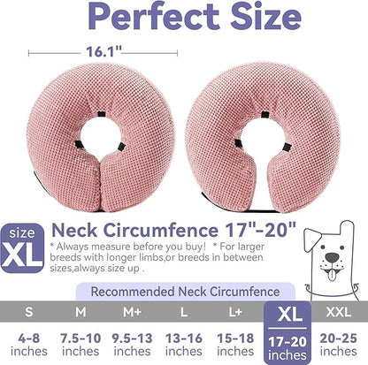 Soft Inflatable Dog Cone Collar for Large Medium Small Dogs Cats - After Surgery Donut, E Collar Alternative for Recovery