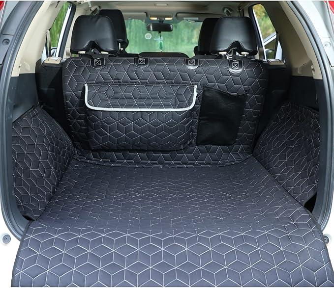 Meginc SUV Cargo Liner for Dogs,100% Waterproof Pet Trunk Car Seat Cover Mat with Bumper Flap Protector,Dog Protect Auto Carpet, Heavy Durable Pet Car Seat Protector for SUV CRV RAV4 Q5 CX5