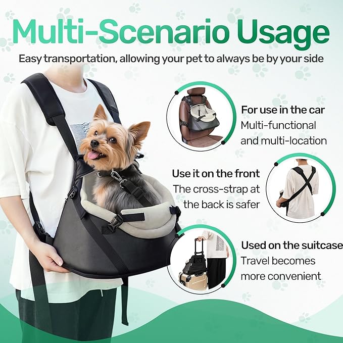 YUDODO 1-7lbs Tiny Dog Car Seat for Teacup Chihuahua Yorkie Luxury PU Leather Small Dog Booster Seat with Safety Belt, Soft Cushion, Black