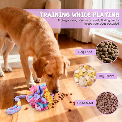 Snuffle Ball Dog Rope Toy, Tug of War Rope Toys for Small Medium Dogs, Interactive Dog Chew Toys Puppy Training Pull Toy for Exercise & Interactive Play Games (Blue)