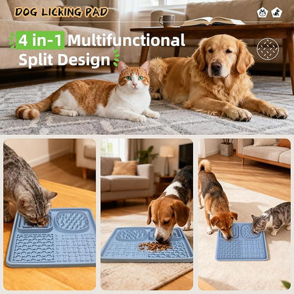 Dog Lick Mat for Anxiety Relief, Slow Feeder Alternative, Pet Enrichment Treat Mat, Boredom Buster, Durable Food-Grade Silicone, Dishwasher & Freezer Safe