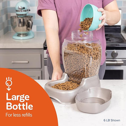 Petmate Pet Cafe Feeder Dog and Cat Feeder Pearl Tan, 12 lb, Made in USA