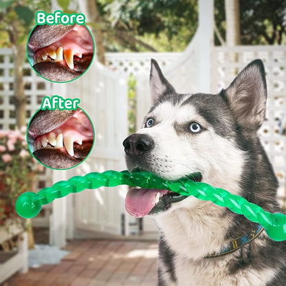 Ycozy Dog Chew Toys 19'' Long for Medium/Large Dogs Aggressive Chewers, Rubber Dog Rope Toys Knot Teething Toys Almost Indestructible