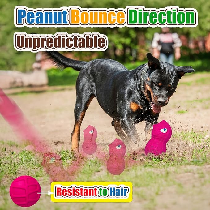 Latex Squeaky Dog Toys for Large Dogs – Natural Latex Dog Squeaky Balls for Dogs Big, Soft Rubber Dog Squeak Toys with Squeaker, Interactive Fun for Indoor & Outdoor Play
