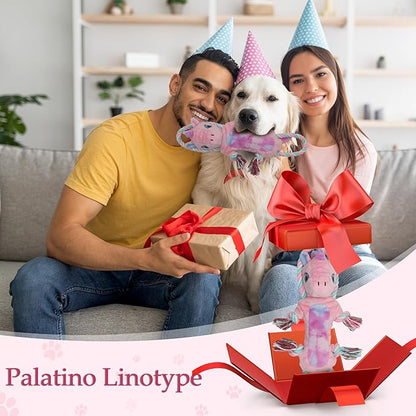 Large Dog Toys for Large Breed, Stuffed Interactive Medium & Small Dog Toys, Squeaky Funny Cute Plush Animals Puppy Toys - Pull Unicorn