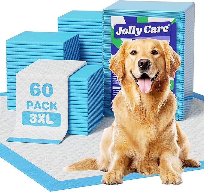 60 Count-36" x 36" XXXL Pee Pads for Dogs, Extra Large Puppy Pads, Super Absorbent Disposable Dog Training Pads, Quick Drying, Leak-Proof, Ultra Thick Potty Pads for Dogs, Puppies, Doggie, Cats
