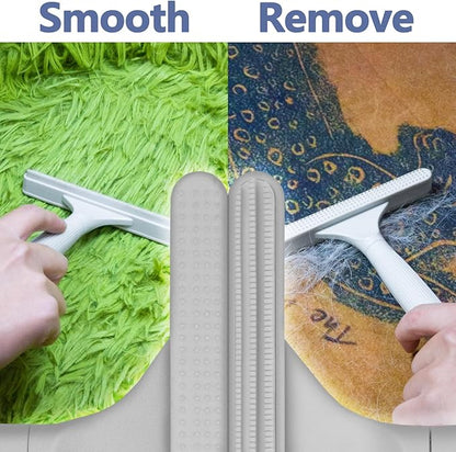 3-Pack Pet Hair Remover for Dogs Cats, Reusable Lint Remover Shaver & Portable Carpet Rake Scraper, Heavy-Duty Metal Fur Remover Lint Brush for Carpets Couch Clothes Car Mats Furniture Pet Bed
