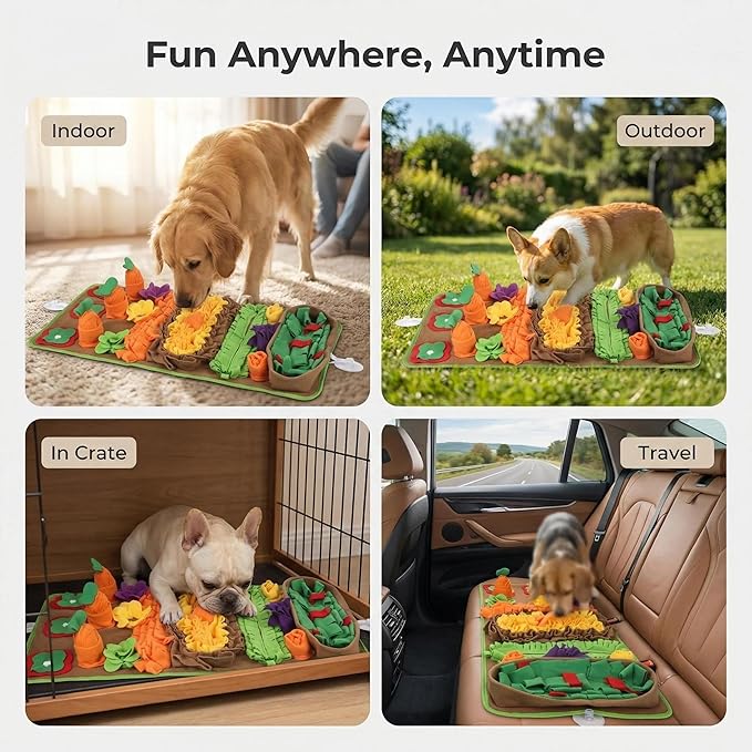 Snuffle Mat for Dogs Large Breed - 32'' X 20'' Washable Durable Sniff Mat for Slow Feeding Training, Enrichment Puzzle Toy for Mental Stimulation & Stress Relief