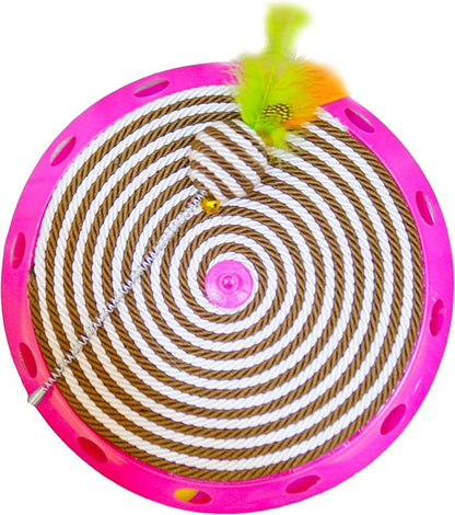 XGATML FANUSMARK - Wobble Track Cat Toys for Indoor Cats - Interactive Cat Toys - Rope Scratcher Cat Track Toy Catch The Furry Ball and Track Exercise Ball Toy - Cat Scratcher Toy - Cat Feather Toy