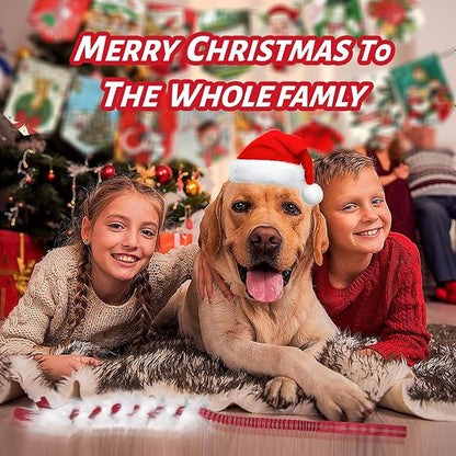 Wodoca Christmas Dog Tug Toys - Rope Toys for Aggressive Chewers, Xmas Pet Gifts, Large Dog Chew Toy, Ideal for Training, Hand Made (Red)