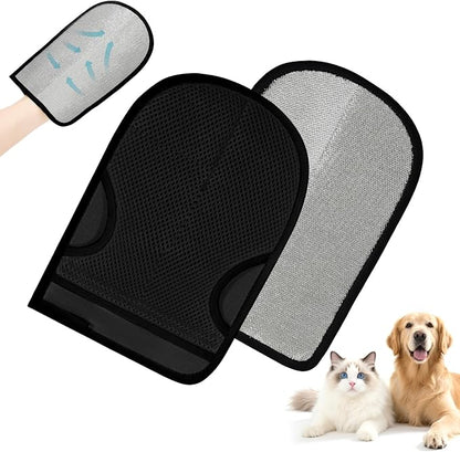 YS&JJFZ 2 Pcs Pet Hair Remover Gloves for Cats & Dogs,Newly Upgraded Reusable Electrostatic Pet Hair Gloves， Pet Hair Remover Tool for Clothing, Couch, Carpet, Car Seat