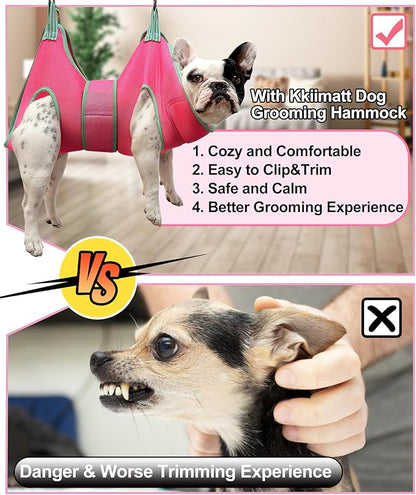 Dog Grooming Hammock, Medium Hanging Harness Holder Hanger for Nail Clipping,Nail Trimming Hammock,Dog Sling Restraint with Thick Fabric Neck Support for Claw Care