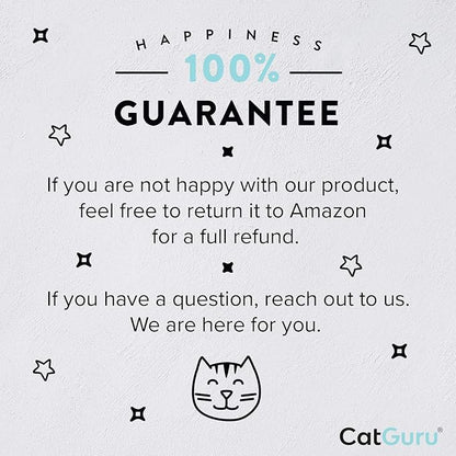 CatGuru Cat Food Mat, Small & Large Pet Feeding Mat, Waterproof Cat Tray for Food and Water, Silicone Pet Placemat, Non-Slip Mats for Cats, Easy to Clean Tray for Pets Bowls (Hard Tray,Marshmallow)
