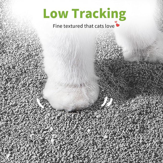 Strong Clumping Cat Litter, Unscented Natural Clay Cat Litter, Enzyme Odor Control, Dust-Free Low Tracking, Hightly Absorbent Kitty Litter, Firm Clumping No Sticking, 7.5lb/2 Pack