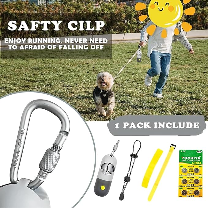 Dog Poop Bags Holder with LED Flashlight|Pet Waste Bags Dispenser for Leash|Doggie Potty Bags Container with Leak-proof Pet Trash Bags and Accessories (Light Gray, 2 Holder 30 Bags)