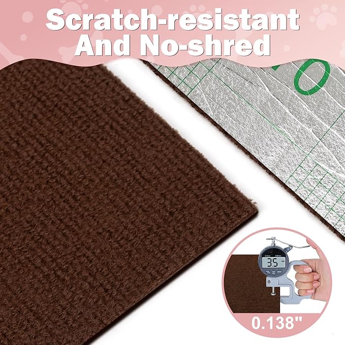 Anit Cat Scratch Couch Furniture Protector,78.7x15.8 Cat Wall Corner Scratcher Pads Mat,DIY Cats Scratching Carpet Post Board Replacement
