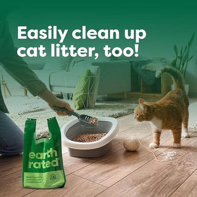 Earth Rated Dog Poop Bags with Handles, Extra Wide, Easy Tie and Guaranteed Leakproof, Unscented, 120 Handle Bags