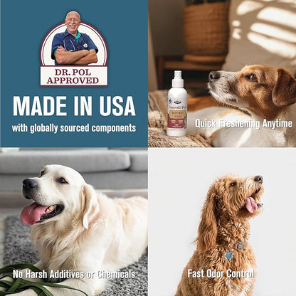 Dr. Pol Incredi-Pol Body Mist | Pet Deodorizer Spray & Dog Body Odor Eliminator | Dog Freshener & Odor Spray for Dogs | Safe for Dogs & Cats | Long-Lasting Scent | 3oz | Lavender