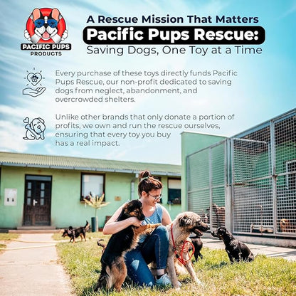 Pacific Pups Products 2 Pack Red - XL Dog Rope Toy for Aggressive Chewers - Benefits Non-Profit Dog Rescue - Tug of War Dog Toy, Dog Toys for Large Dogs, Tough Dog Toys for Aggressive Chewers