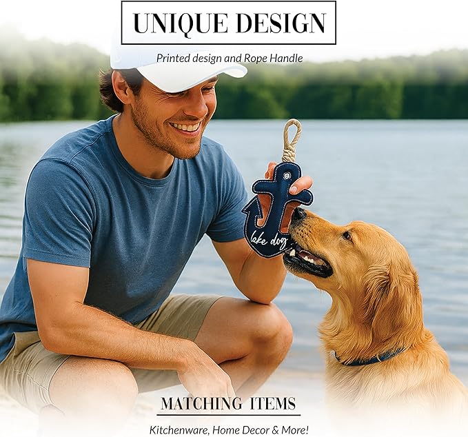 Pavilion Gift Company - Lake Dog - Dog Toy On Rope Tug of War Puppy Doggy K9 Lover Parent Lake Anchor Gift