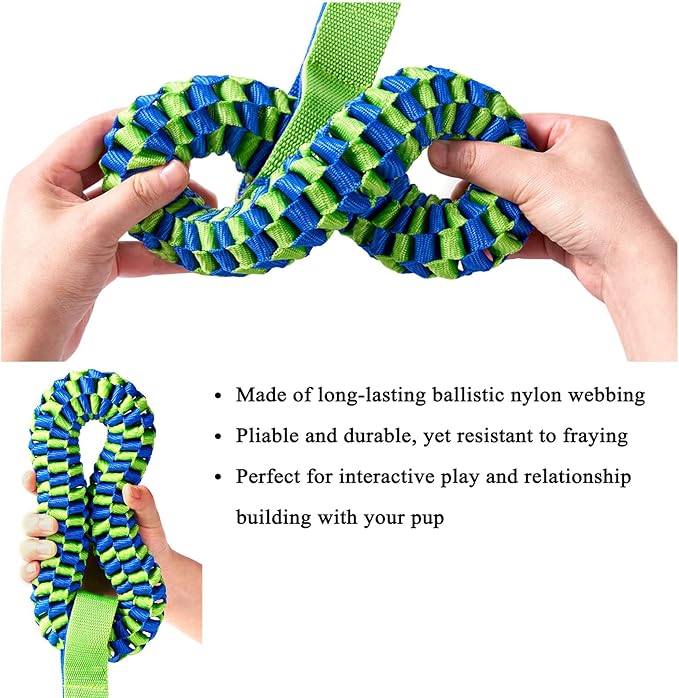 2 Pack Dog Toys for Aggressive Chewers, Tug of War Dog Toy, Dog Teeth Cleaning Toy, Dog Rope Toys for Medium and Large Dogs