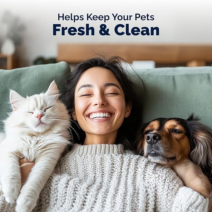 Vetnique DermaBliss Pet Wipes for Dogs & Cats for Grooming, Cleansing & Deodorizing, Thick Dog Wipes for Convenient Dog Cleaning and Natural Pet Odor Eliminator, 100ct (Refreshing Scent)