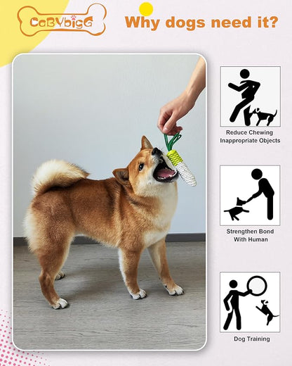 Dog Rope Toy,Tug of War Dog Toy,Puppy Teething Chews,Dog Chew Toys,Dog Toys for Small Dogs(Turnip New, Small)