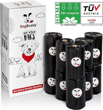 DogBuddy Dog Waste Bags, Dog Poop Bags, Jumbo Size, Extra Large, Extra Thick and Extra Strong, 150 Bags, Refill Bags For Large Pooper Scooper