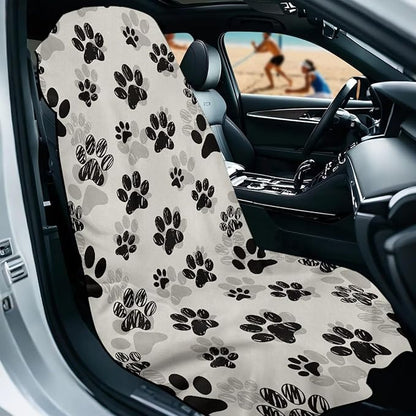 SEANATIVE Dogs Paw Car Towel Seat Covers Auto Seat Towel Protector - Sweat Absorber for Family Road Trips Sports Swimming Hiking, Automotive Seat Protector Car Interior Accessories