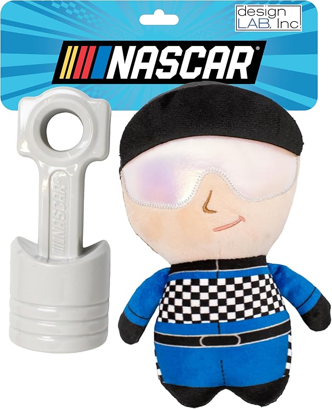 design LAB, Inc. NASCAR Official Merchandise | NASCAR Toy Plush 'Pit Crew & Piston' Dog Toy Gift Set | Fun Squeaky Toys for Dogs