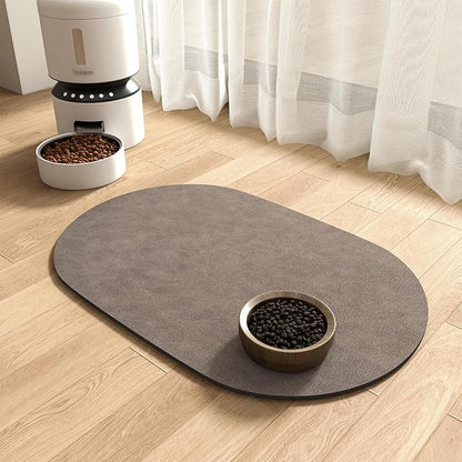 Absorbent Dog Water Mat-Cat Mat for Food and Water Bowl, Quick Dry Pet Feeding Mat, No Stains Pet Food Mat, Pet Accessories Pet Supplies-Cat Bowl Mat for Messy Drinkers, 12"x19"