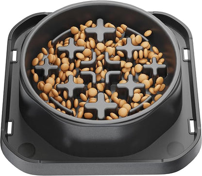 Slow Feeder Dog Bowls for Small Breed, Anti-Slip Puzzle Feeder Bowl to Slow Down Eating for Dogs, 1 Cup Maze Pet Food Feeding Bowl, Bloat Stop Preventing Puppy Dish - Starry Gray