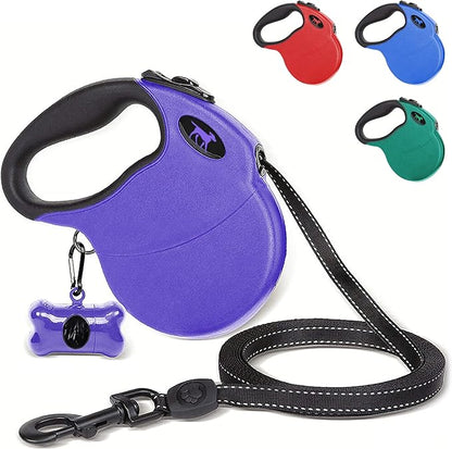 Tuff Pupper Heavy Duty Retractable Dog Leash | 16 ft Dog Leash with Reflective Stitching for Nighttime Safety | One Button Lock and Release | Comfortable Hand Grip | for Dogs Up to 120 lbs