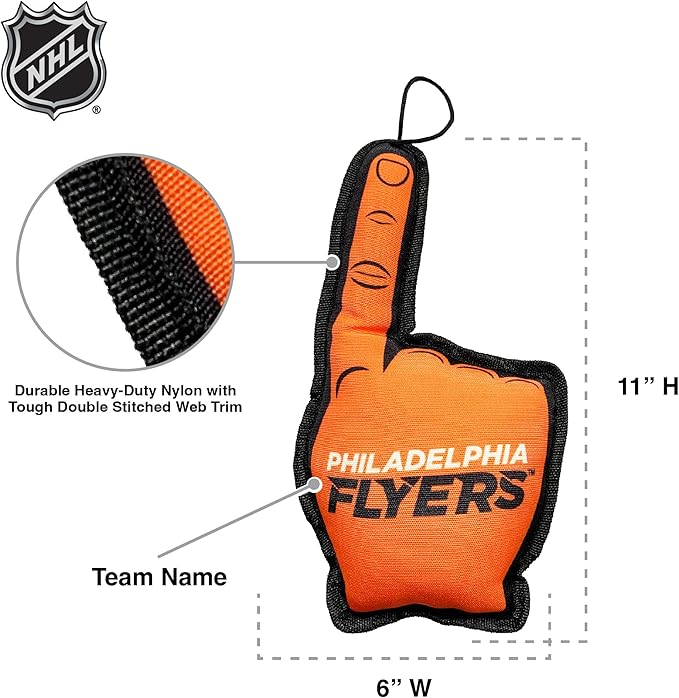 Pets First NHL Pittsburgh Penguins #1 Fan Toy for Dogs & Cats. Best Tough PET Toy with Inner Squeaker. Number One Premium Dog Toy for Strongest Chewers & Sports Fans, One Size