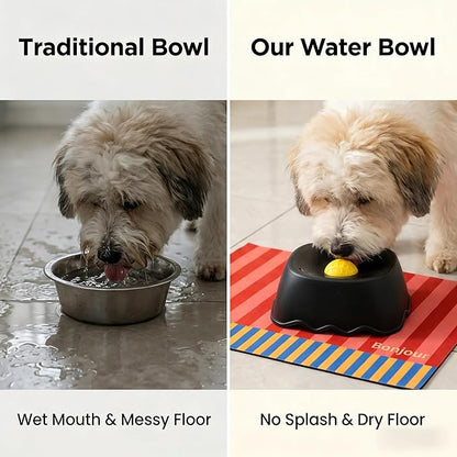 Slow Feeder Dog Bowl for Liquid, 250ml Non-Slip for Bone Broth & Yogurt, Prevents Wet Chin, Anxiety Relief & Mental Stimulation, Easy to Clean Food-Grade Enrichment Toy for All Breeds
