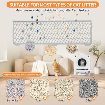 Self Cleaning Litter Box, Automatic Cat Litter Box for Multiple Cats, App Control with Safety Sensors, Removable Washable Liner,2 Rolls Garbage Bags