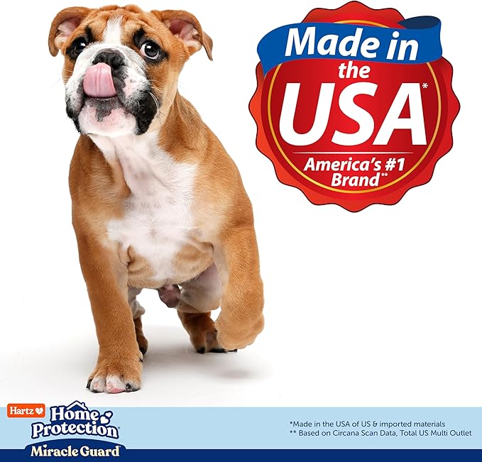 Hartz Miracle Guard Dog and Puppy Dog Pads Max Absorbency 24 Hour Use Odor Eliminating No Leaks, Regular Size 25 Count